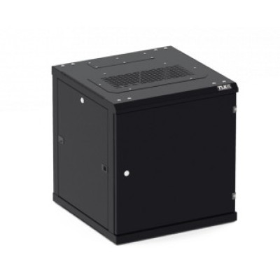 Настенный разборный шкаф TLK 19", 12U, металлическая дверь, Ш600хВ636хГ600мм, 2 пары монтажных направляющих, черный