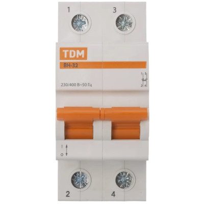 Выключатель нагрузки TDM ELECTRIC ВН-32 Home Use 2P 25A