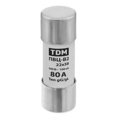 Плавкая вставка TDM ПВЦ-В2 22х58 80А