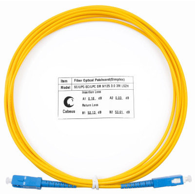Оптический патч-корд SC-SC Cabeus FOP(s)-9-SC-SC-3m 9/125 3 метра