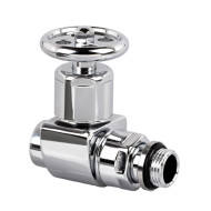 Вентиль SR Rubinetterie прямой (маховик) серия "Prestige & Minimal" 1/2", цвет хром