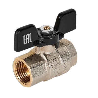 Кран Stout шаровой полнопроходной ВР/ВР ручка бабочка 3/4