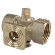 Кран для манометра латунь без рукоятки с фланцем SantechSystems 11б18бк(ф) G1/2"-М20х1,5 Ру16