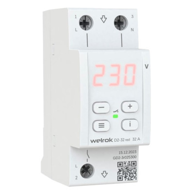 Реле напряжения Welrok D2-32 red