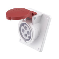 Розетка скрытой установки с наклоном DKC IP44 16А 3P+E 400В