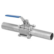 Кран шар нерж 3-х сост Benarmo Ду15 Ру63 п/привар полн