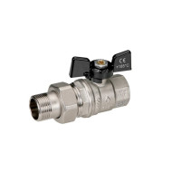 BUGATTI Oregon 322 Кран шаровой 1 НВ, с разъемным соединением, алюминиевая бабочка, шт.