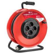 Удлинитель на катушке EKF PROxima Атлант 2.0 4 гнезда 50м с заземлением КГ 3*1,5 16А 3,5кВт IP44