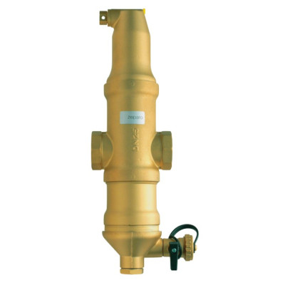 Сепаратор воздуха и шлама с магнитной вставкой Zeparo ZUKM 32 внутренняя резьба DN 32 Qnom = 3,7 м3/ч, Tmax = 90 ⁰C, PN10