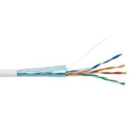 Hyperline FUTP4-C5E-S24-IN-PVC-WH-305 (305 м) Кабель витая пара, экранированная F/UTP, категория 5e, 4 пары (24 AWG), одножильный (solid), экран - фольга, PVC, –20°C – +75°C, белый