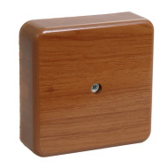 Коробка распаячная КМ41222-05 для открытой проводки 100х100х44 мм дуб (6 клемм 6 мм2) IEK UKO10-100-100-044-K24