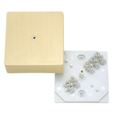 Коробка распределительная HEGEL ОП 75х75х30мм с клемм. сосна