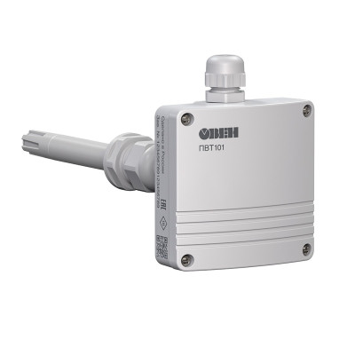 Канальный датчик преобразователь влажности и температуры ПВТ101-К.270.И