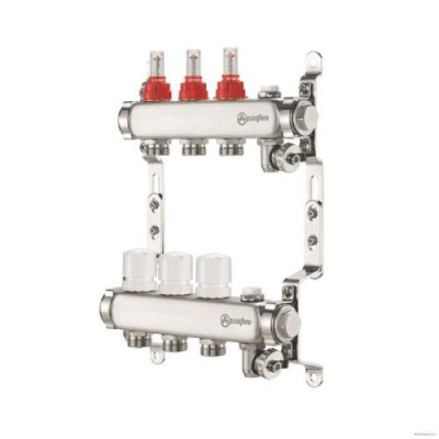 Группа коллекторная Aquasfera нержавеющая сталь расход 1" м/м 4в 3/4" ЕК н/р 9503-03