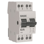 Переключатель трехпозиционный EKF 2P 63А Basic