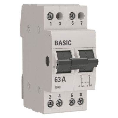 Переключатель трехпозиционный EKF 2P 63А Basic