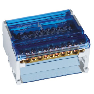 Шина нулевая Navigator на DIN-рейку в корпусе 4х11групп