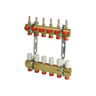 Группа коллекторная латунь клап терм 1" м/м 5в 3/4" ЕК н/р Giacomini R553EY005