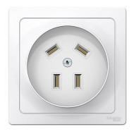 Розетка силовая Systeme Electric BLANCA скрытой установки 3р+n, 32а, 400в, белый
