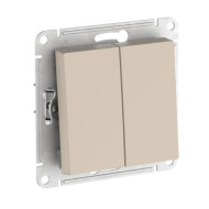 2-клавишный ПЕРЕКЛЮЧАТЕЛЬ Systeme Electric ATLASDESIGN , сх.6/2, 10АХ, быстрозажимные клеммы, ПЕСОЧНЫЙ