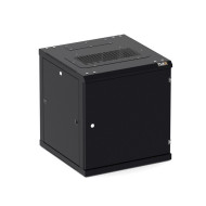 Настенный разборный шкаф TLK 19", 15U, металлическая дверь, Ш600хВ770хГ600мм, 2 пары монтажных направляющих, черный