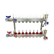 Группа коллекторов "ViEiR" с расход 8 -вых нерж с кранами 1"x3/4"
