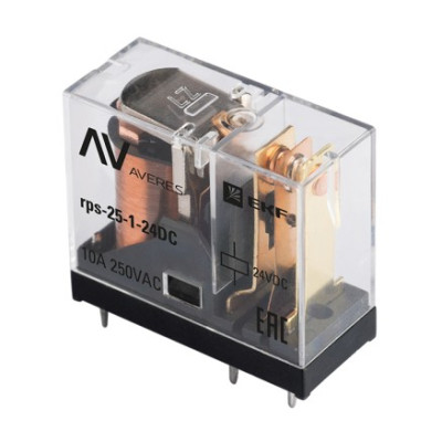 Реле промежуточное EKF AVERES РП slim 25/1 10A 24В DC