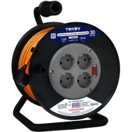 Удлинитель TOKOV ELECTRIC на катушке 4х30м с заземлением 16А IP20 3х1.5