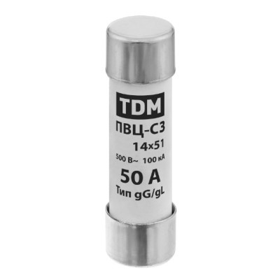 Плавкая вставка TDM ПВЦ-С3 14х51 50А