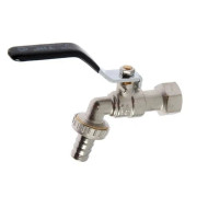 Кран шаровой 1/2 со штуцером (г) (усиленный) TIM