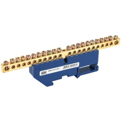 Шина нулевая на DIN-изоляторе IEK ШНИ-8х12-16-Д-С