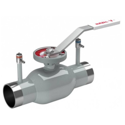 Регулирующий нержавеющий шаровой кран NAVAL NAVALTRIM сварка DN 200, PN 25 с редуктором