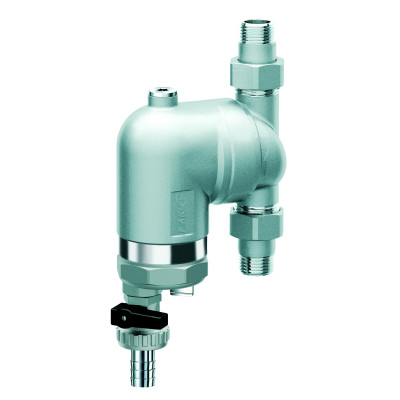 Фильтр FAR 300 мкм с магнитной вставкой под манометр Max: 95 °C 25 бар поворотное соединение 1/2" НР