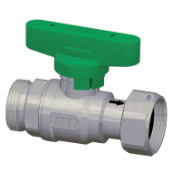 Шаровой кран FAR хромир. с обратн. клапаном 3/4' НР-накидн.гайка бабочка зеленый