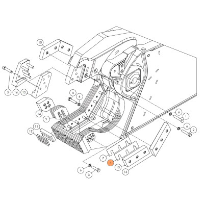 Проставка (пластина регулировочная) SH310-56 на гидроножницы Delta SH310R (аналог)