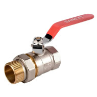 Шаровой кран SANEXT Ду 32, НР-ВР 1 1/4" со сгоном (Американка) рычаг