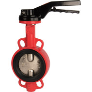 Затвор дисковый поворотный Rushwork 200-050-16, DN050, PN16, GG25 / GGG40 / EPDM, М/Ф, рукоятка, квадрат 11х11