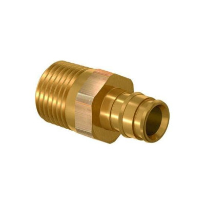 Штуцер USYSTEMS PE-Xa латунный для труб 20-R1/2"НР тип 2 '90Ф