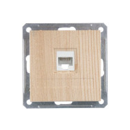 W59 Розетка компьютерная скрытая в рамку сосна