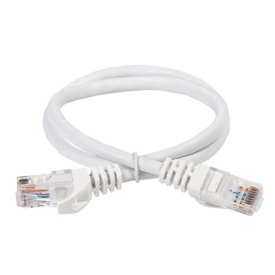 Коммутационный шнур ITK кат. 5Е UTP LSZH 1м белый
