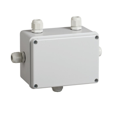 Коробка распаячная КМ41331 для открытой проводки 150х110х85 мм IP55 (RAL7035, гермовводы PG11 5 шт) IEK UKO10-150-110-085-K51-55