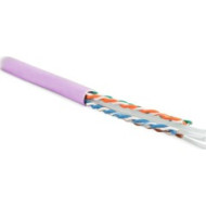Hyperline FUTP4-C6-S23-IN-LSLTX-PK-305 (305 м) Кабель витая пара F/UTP, категория 6, 4 пары (23 AWG), одножильный (solid), экран - фольга, нг(А)-LSLTx, внутренний, розовый