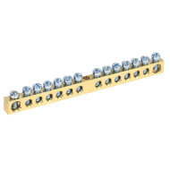 Шина "N" нулевая IEK 6х9мм 14/1 (14групп/крепеж по центру)