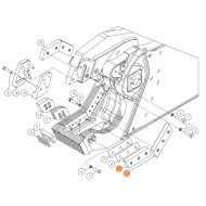 Нож неподвижный левый SH310-66 на гидроножницы Delta SH310R (аналог)