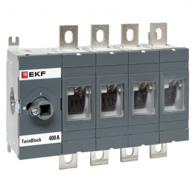 Рубильник EKF TwinBlock 4-полюсной 400А без рукоятки управления