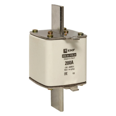 Вставка плавкая EKF PROxima ППН-39 630/200А габарит 3