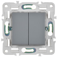 SKANDY Выключатель 2-клавишный перекрестный 10А SK-V06Gr серый IEK