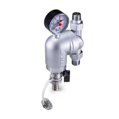 Фильтр TIM с поворотным соединением, с манометром, присоединение - американки 3/4