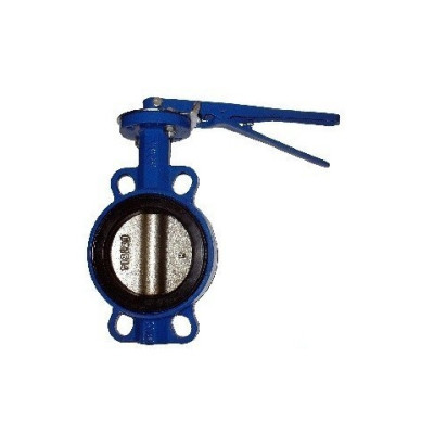 Затвор чугунный поворотный межфланцевый ABRA-BUV-VF826D200H Ру16 с рукояткой