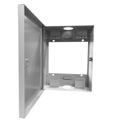 Антивандальный Шкаф Netko 2U распашного типа (Ш*Г*В 255*102*333мм) 10" направляющие передняя дверь металл замок, серый